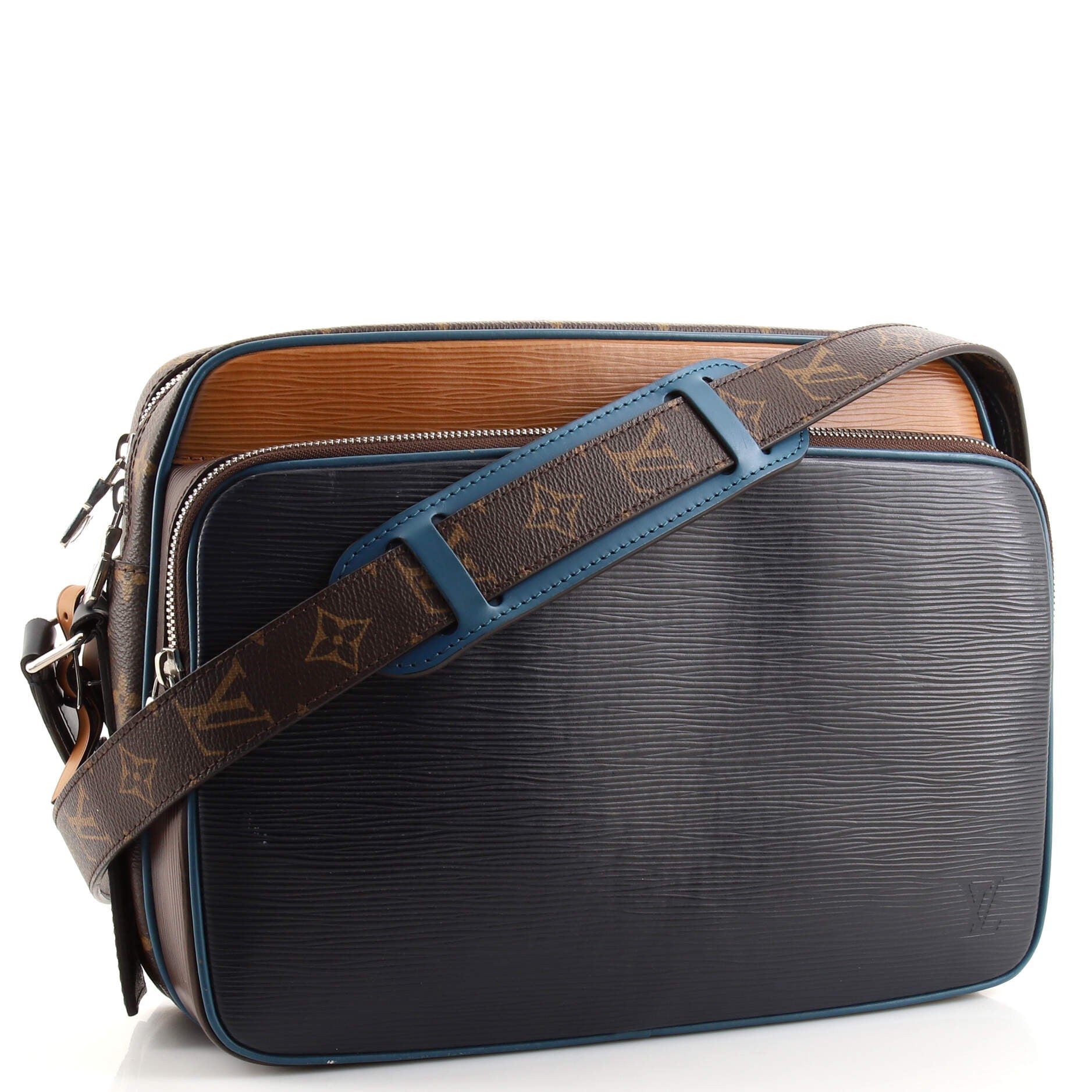 Louis Vuitton Blue Brown Multicolor Epi Leather Canvas Christopher