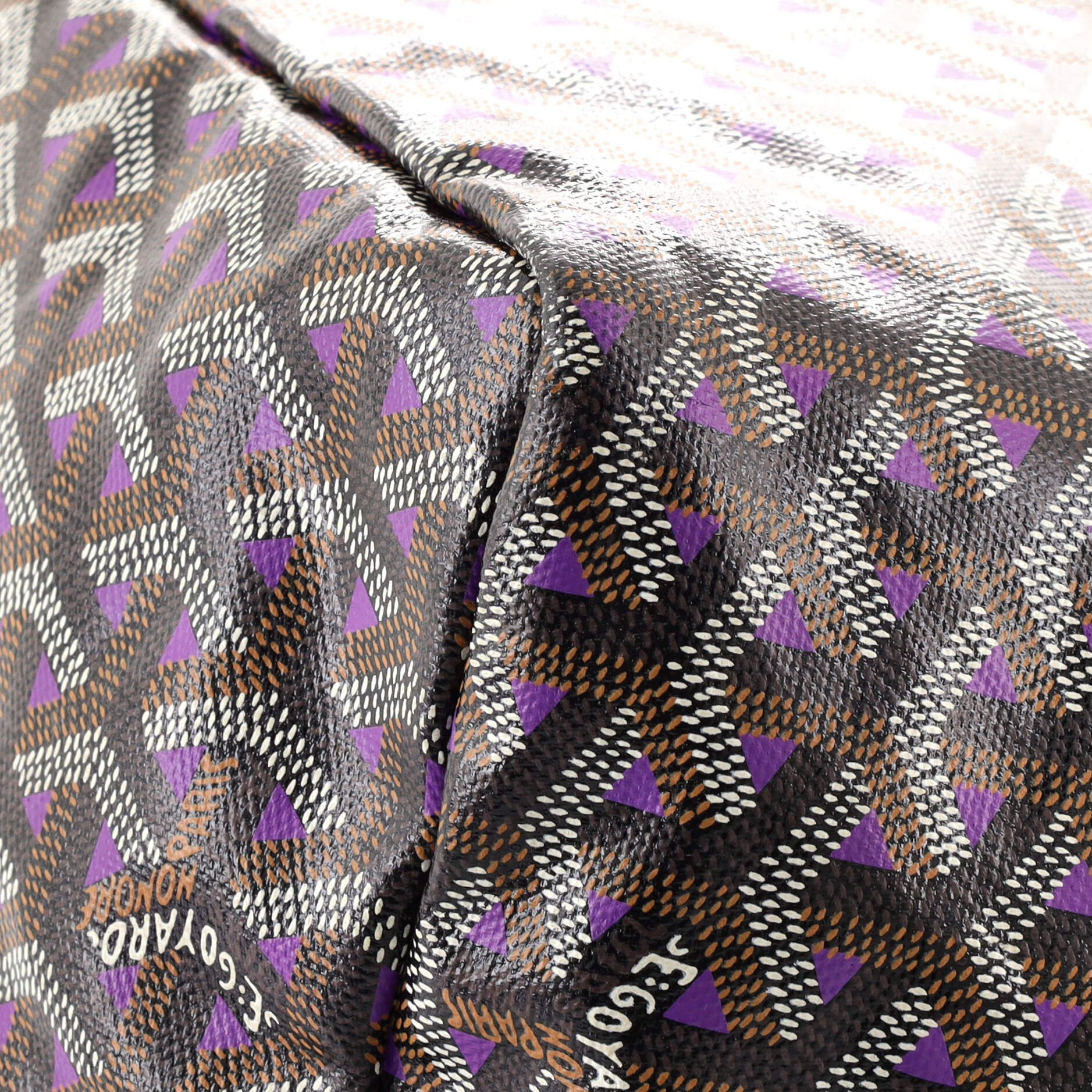 Goyard Black/Violet Goyardine Coated Canvas Saint Louis Claire Voie GM Tote