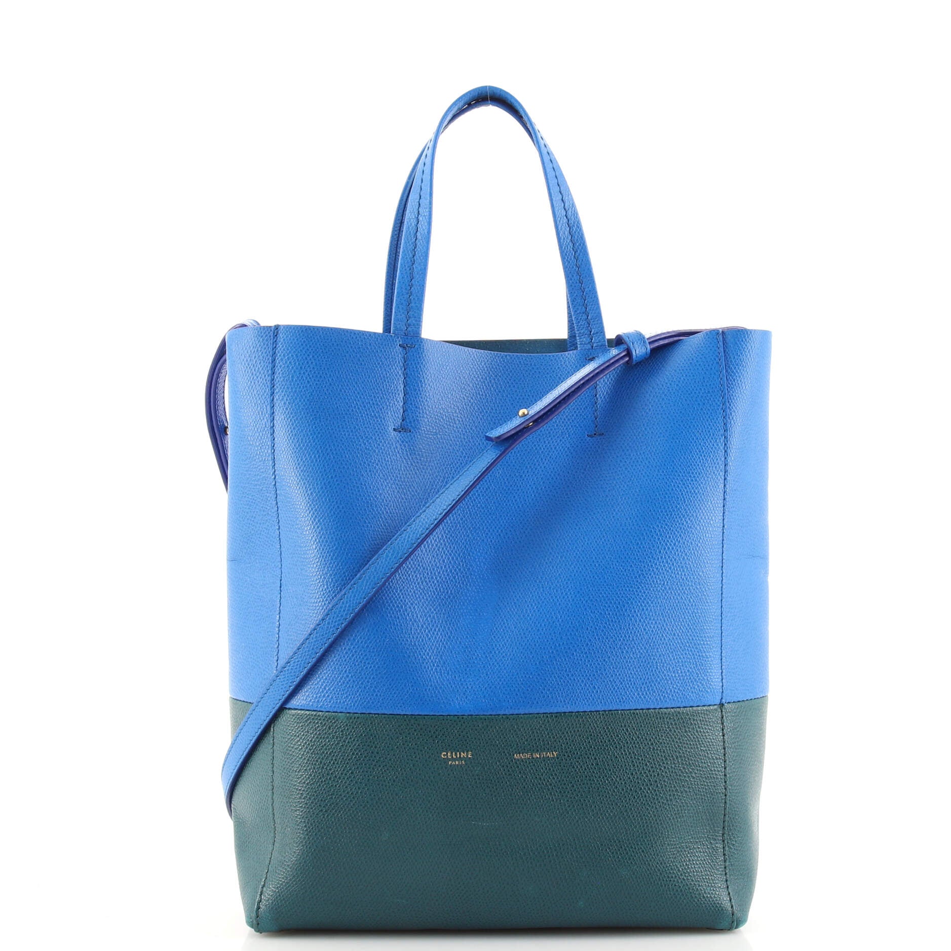 Celine Multicolor Grained Leather Small Vertical Cabas Tote