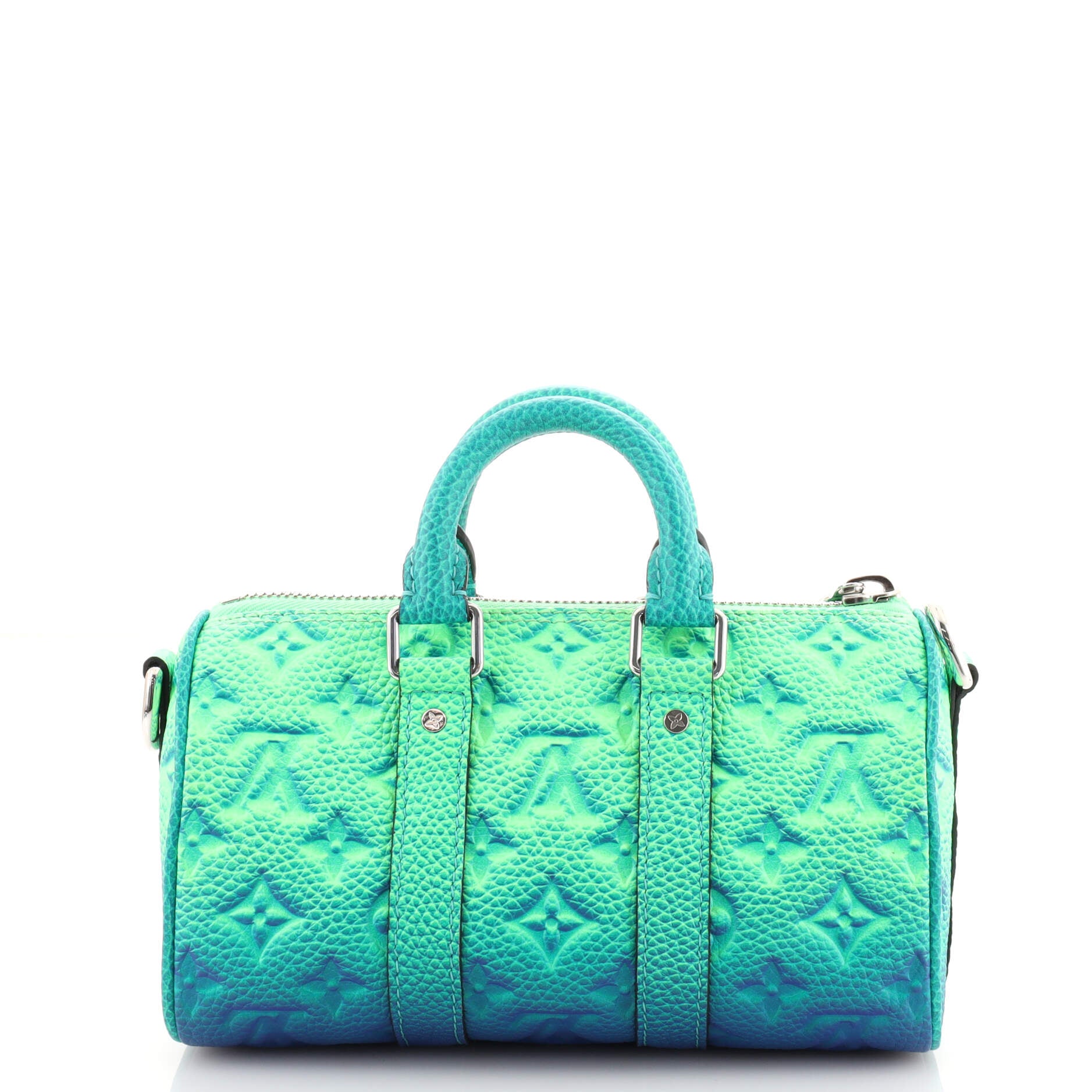 Pre-owned Keepall Xs Leather Bag In Green