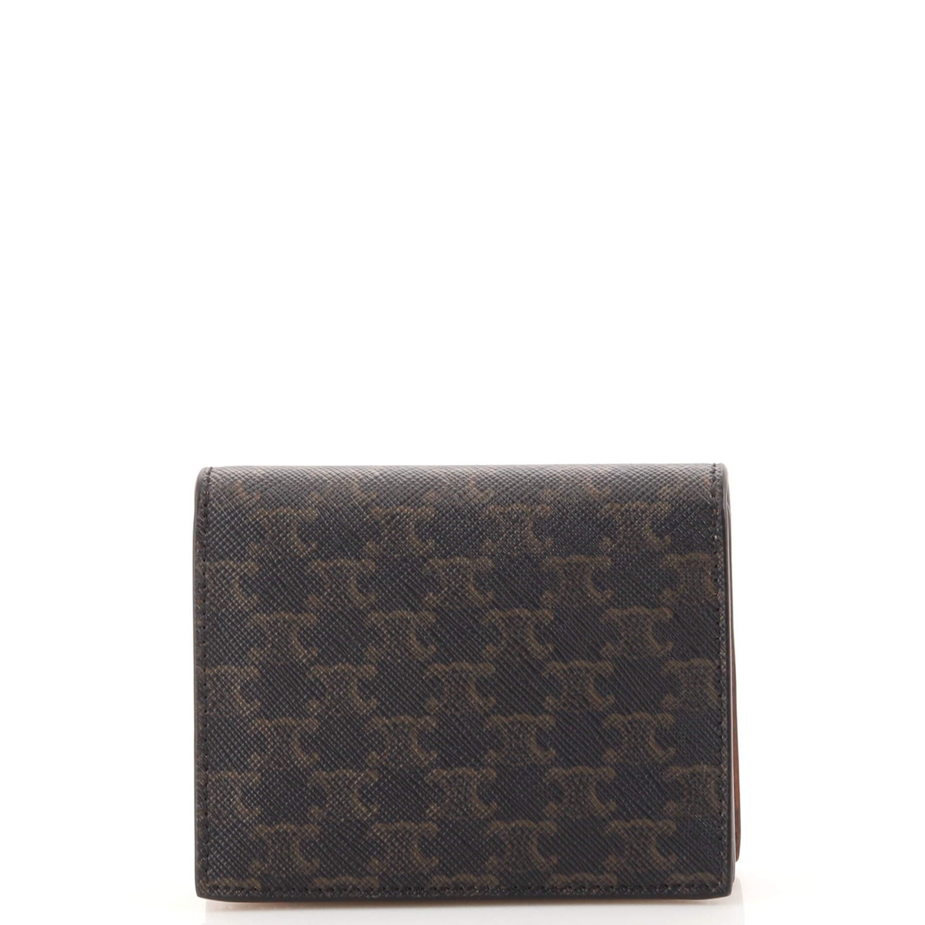 CELINE Business Flap Card Holder Triomphe Coated Canvas