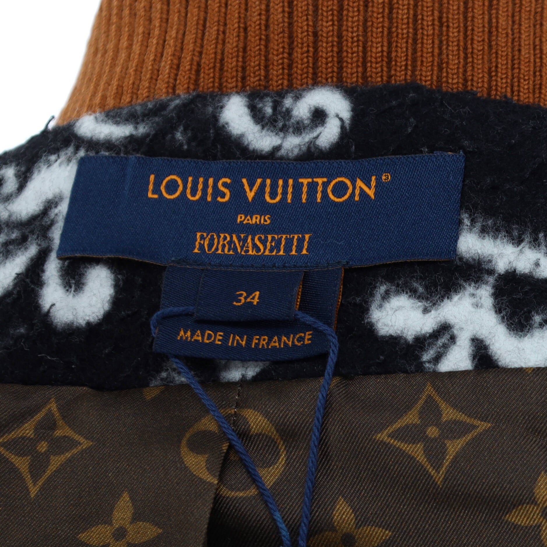 Louis Vuitton Monogram Embossed Monogram Leather Jacket, Black, 34