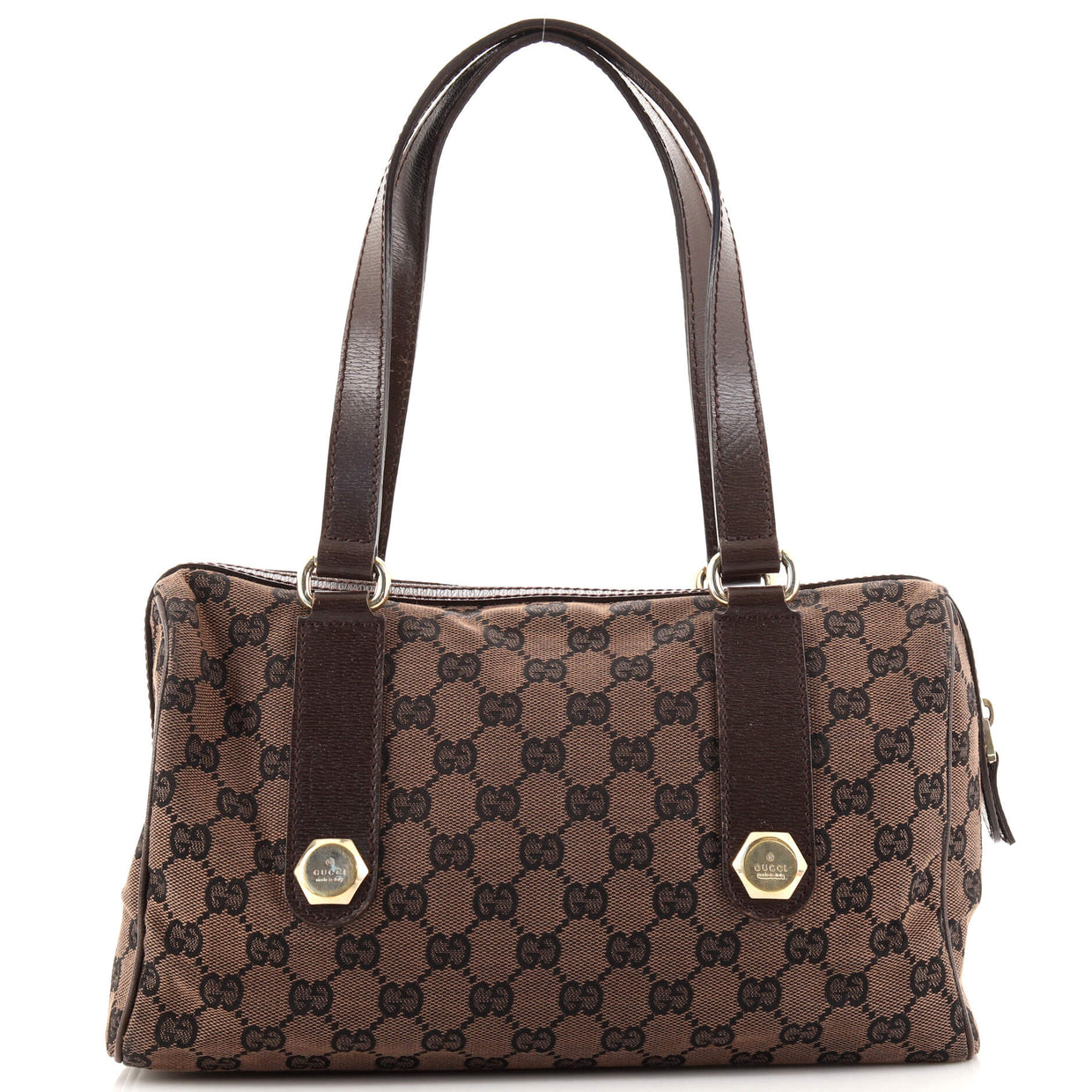 Gucci Charmy Boston Bag (Outlet) GG Canvas Small Brown 1837491