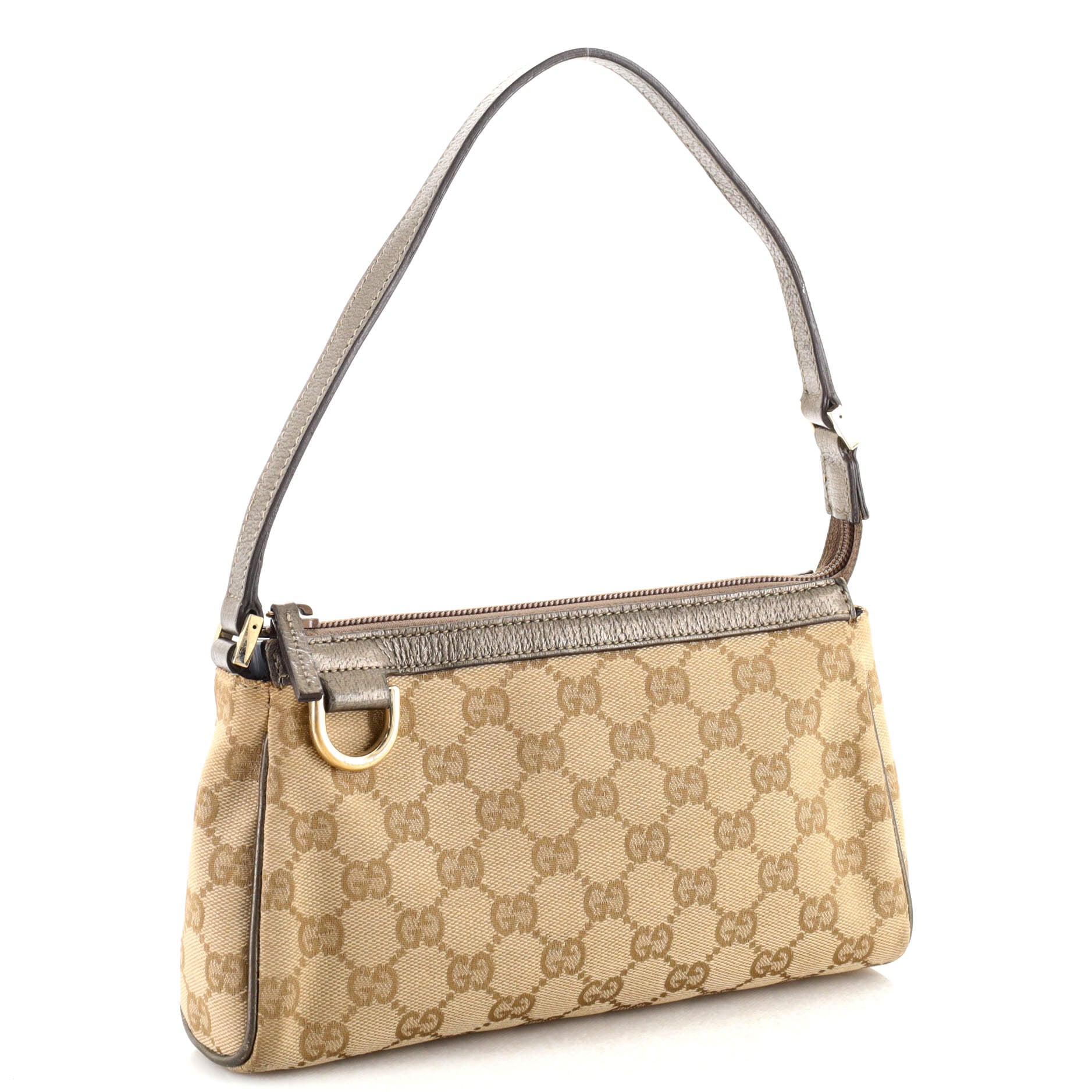 Gucci Beige/Ebony G Canvas Abbey D-Ring Pochette Bag-US