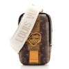 Virgil Abloh NIGO Brown Monogram Striped Coated Canvas Flap Double Phone  Pouch Gold Hardware, 2021