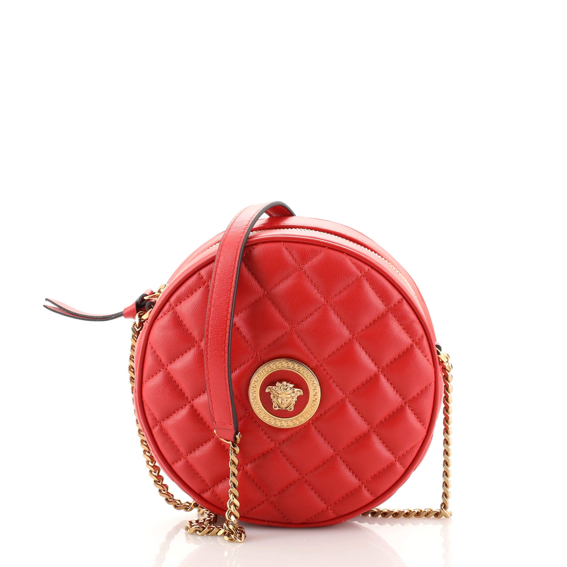 Versace Quilted Shoulder Bag Crossbody with Medusa and Greca