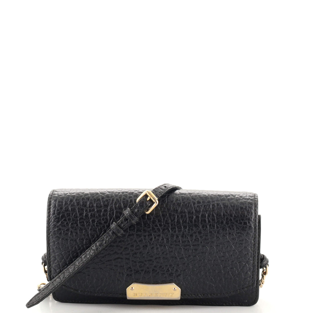 Burberry Madison Wallet on Chain Leather Black 1846582