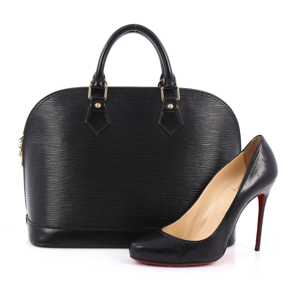 Buy Louis Vuitton Vintage Alma Handbag Epi Leather PM Black 1846901 – Trendlee