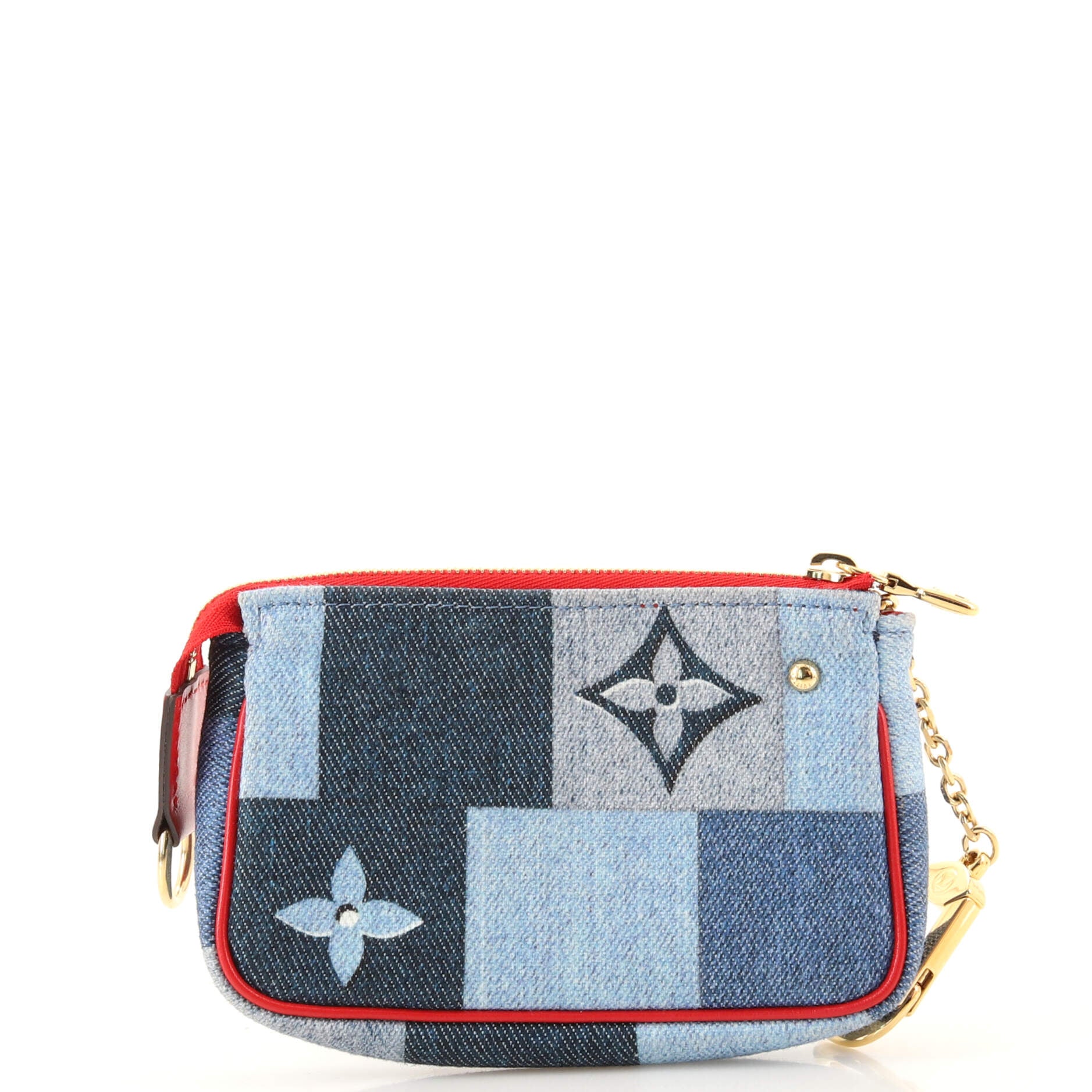 Louis Vuitton Pochette Accessoires Damier and Monogram Patchwork Denim Micro