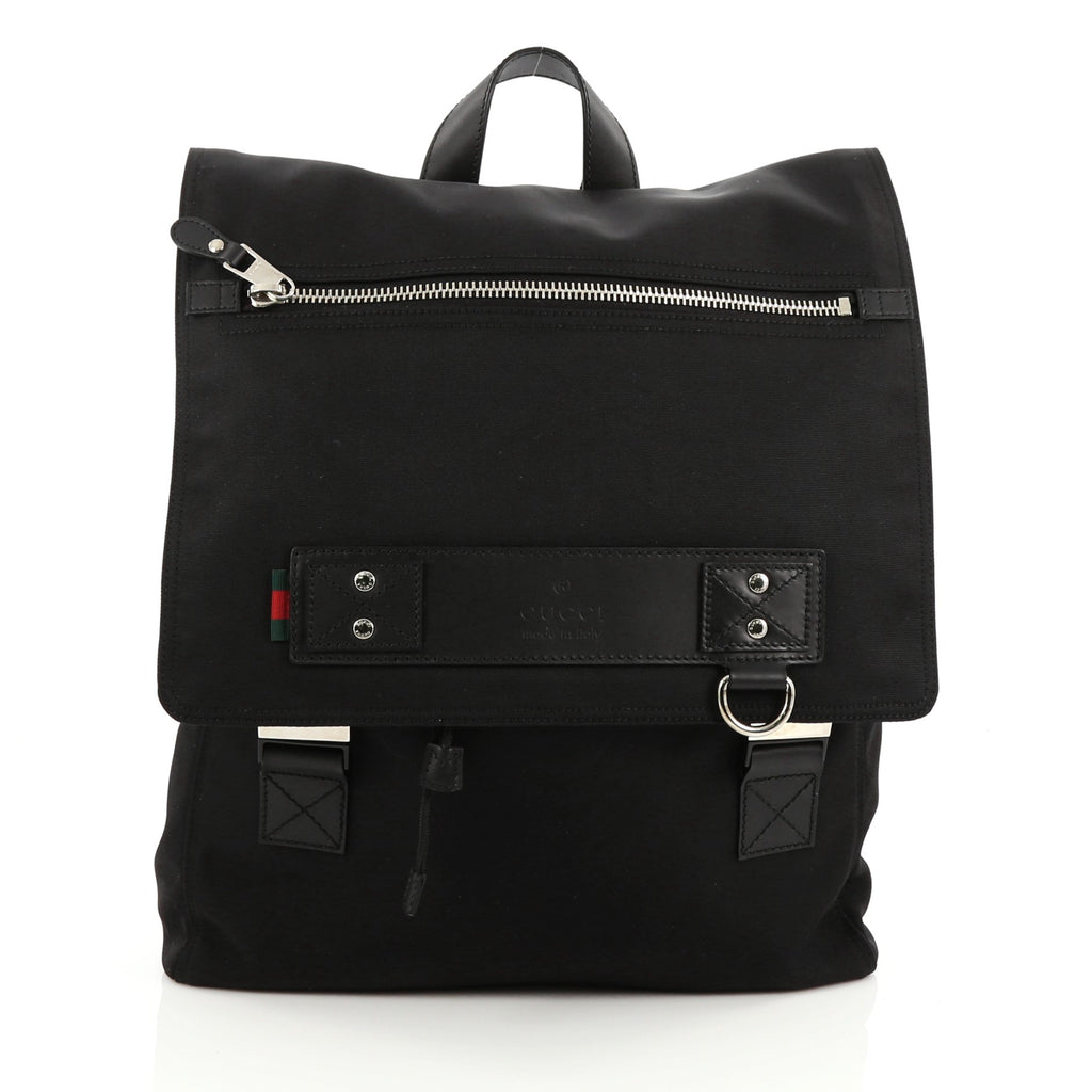 Buy Gucci Top Flap Backpack Techno Canvas Black 1848902 – Rebag