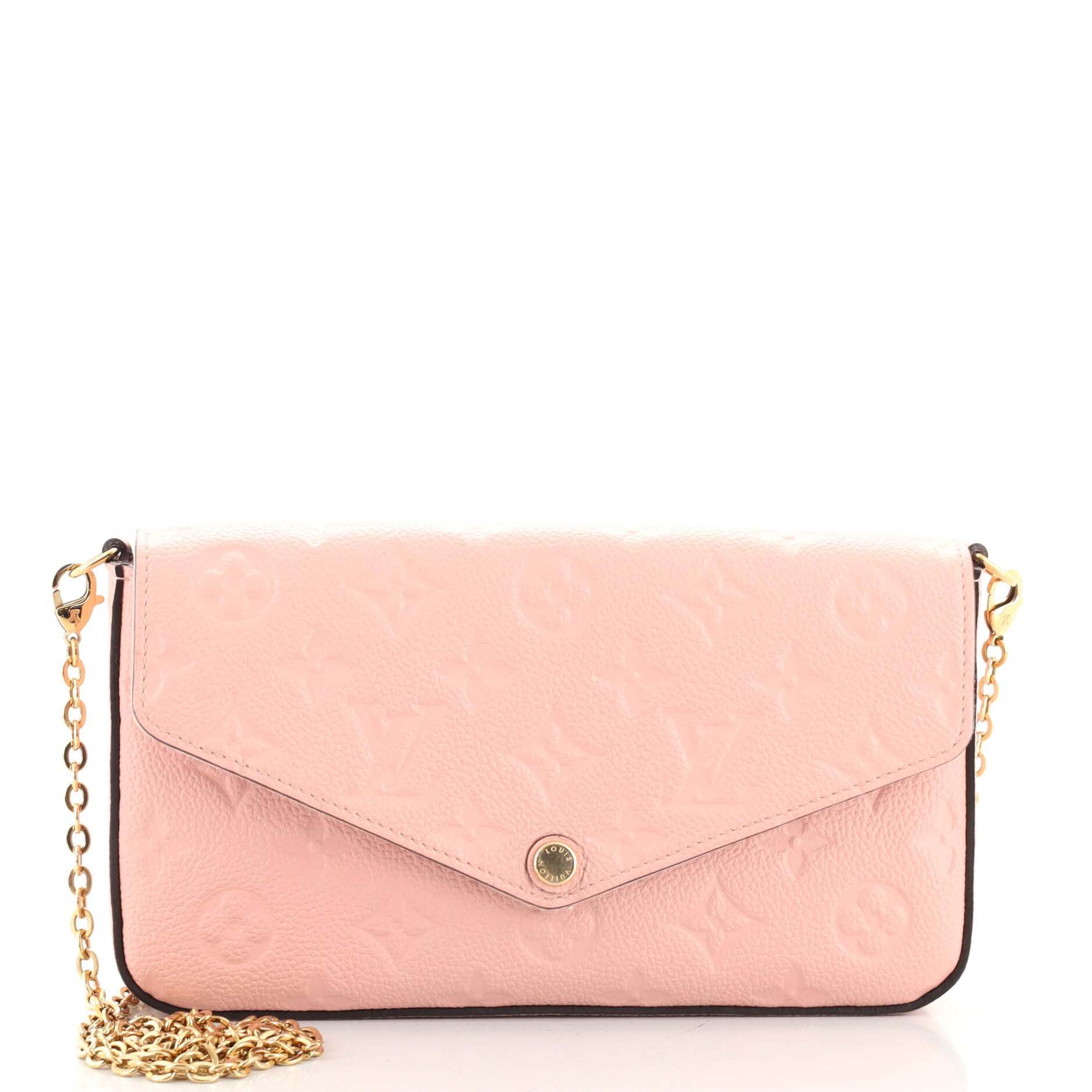 Louis Vuitton Felicie Pochette Monogram Empreinte Cream in Leather