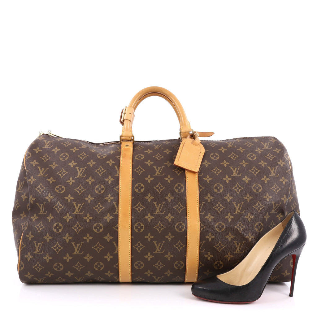 Buy Louis Vuitton Keepall Bag Monogram Canvas 55 Brown 1857702 – Trendlee