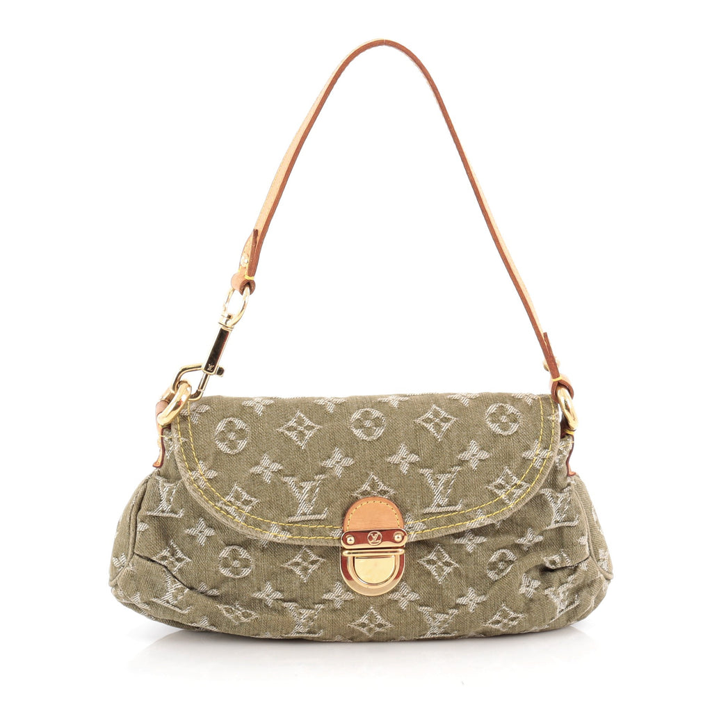 Buy Louis Vuitton Pleaty Handbag Denim Mini Green 1863201 – Trendlee