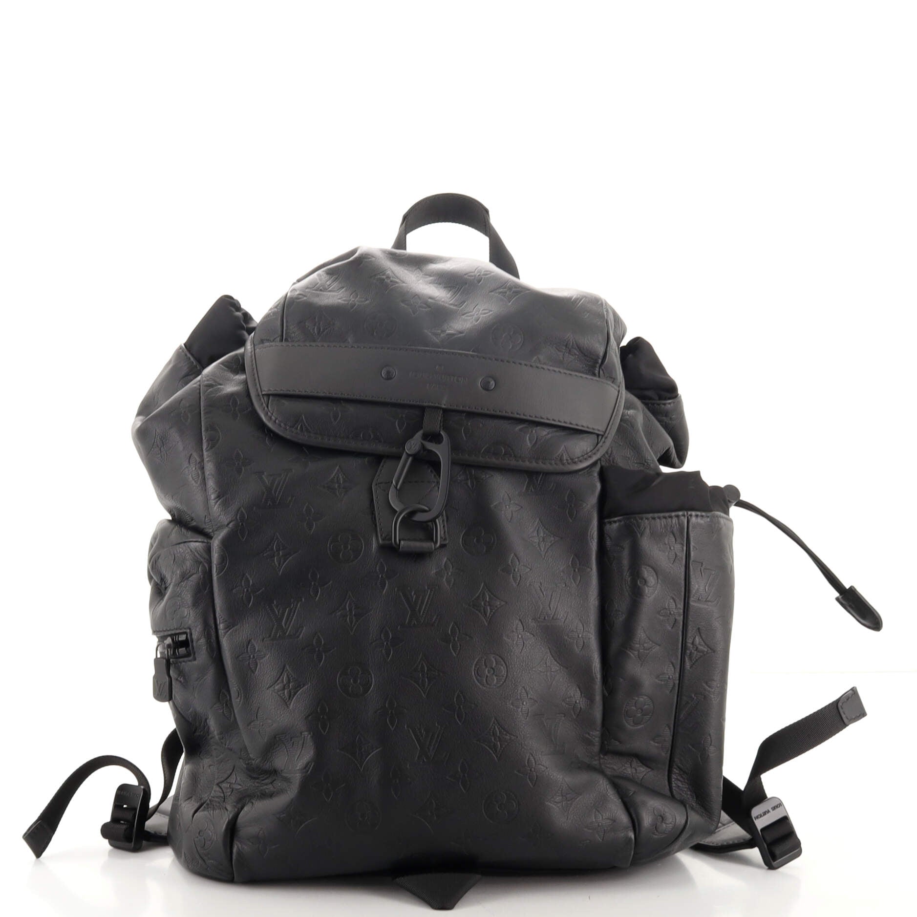 Louis Vuitton Calfskin Monogram Shadow Discovery Backpack Black