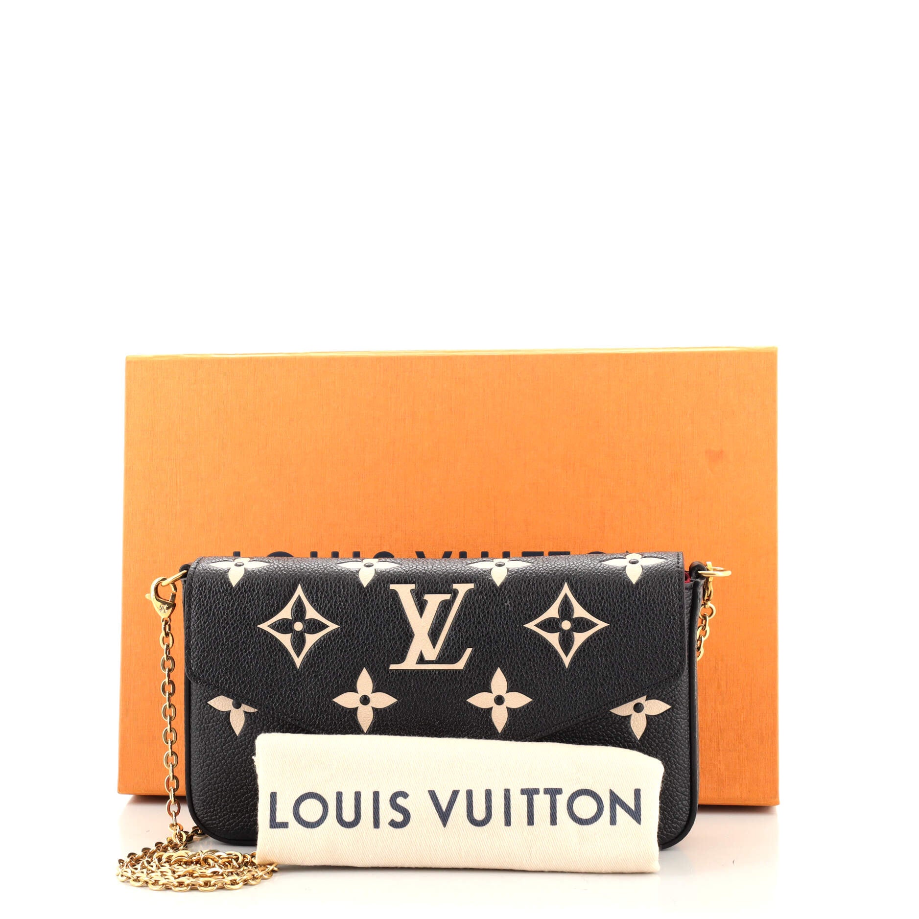 Louis Vuitton Felicie Pochette Bicolor Monogram Empreinte Giant