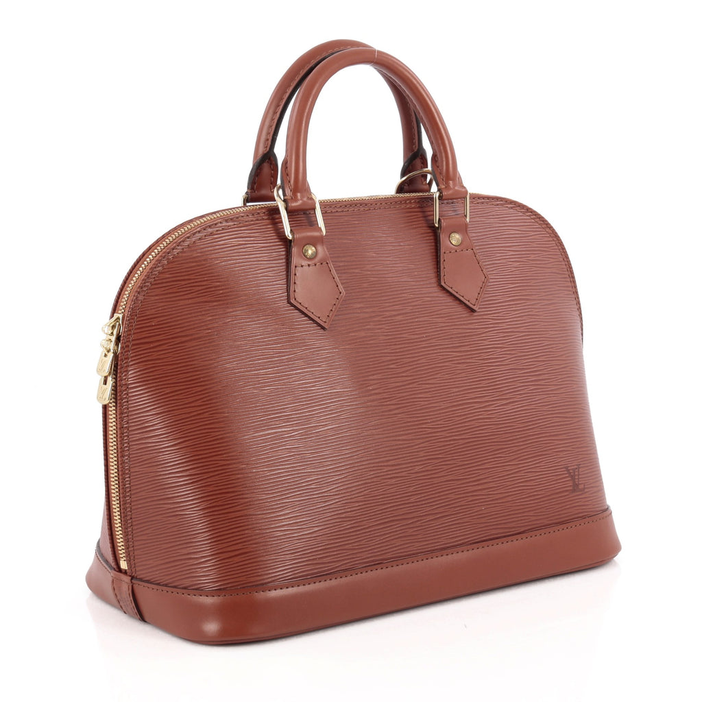 Buy Louis Vuitton Vintage Alma Handbag Epi Leather PM Orange 1878601 – Rebag