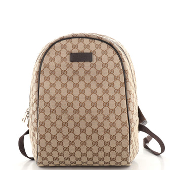 Gucci Zip Around Travel Backpack (Outlet) GG Canvas Brown 1879451