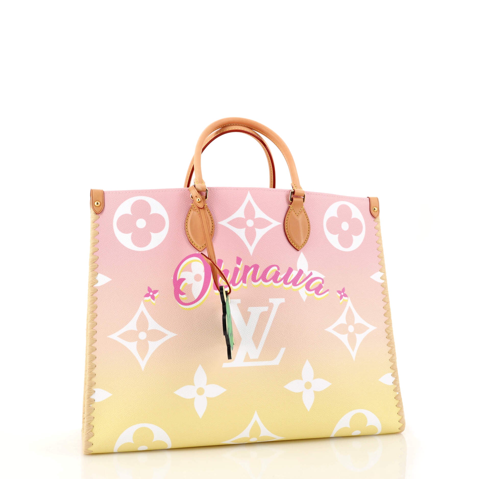 Amazing limited edition Louis Vuitton Raffia Onthego MM Tote