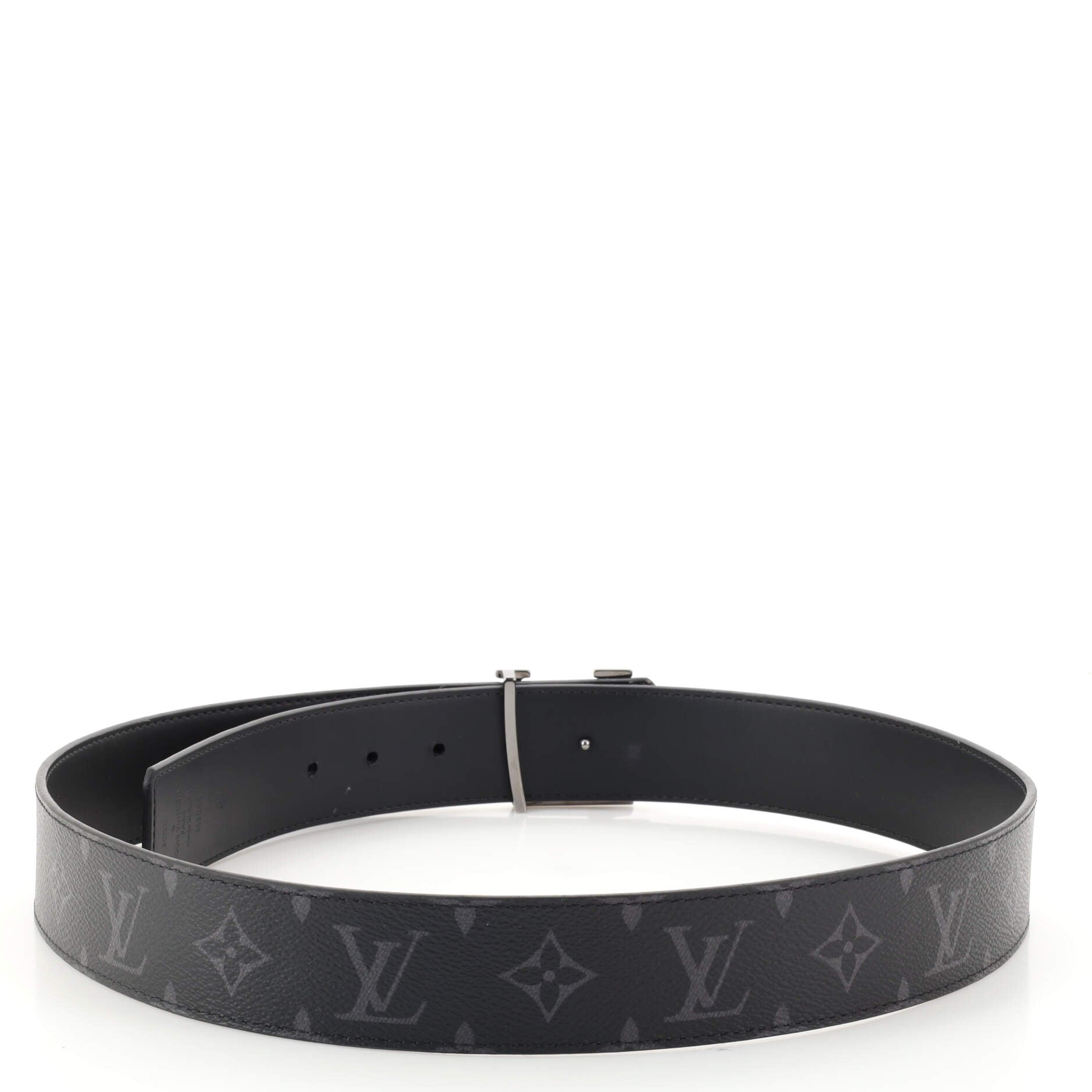 LV Initiales 35mm Reversible Belt Monogram Eclipse Canvas - Men