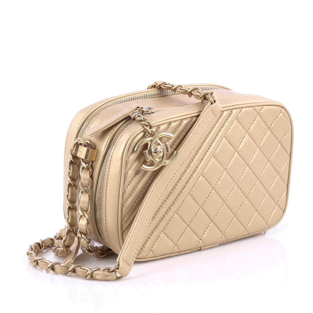 Buy Chanel Coco Boy Camera Bag Quilted Leather Small Gold 1896001 – Trendlee