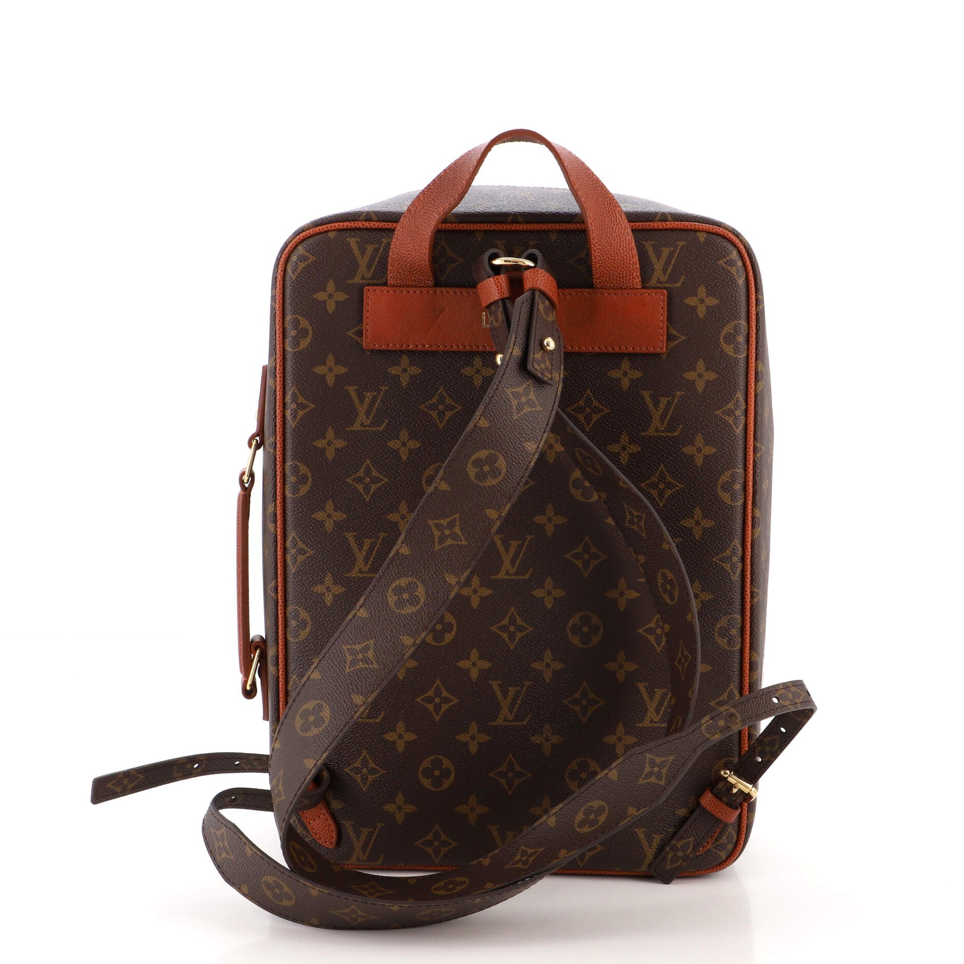 Louis Vuitton Ebene Monogram Coated Canvas NBA New Backpack Gold