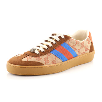 Gucci G74 Web Sneakers GG Canvas and Suede Brown 18991977