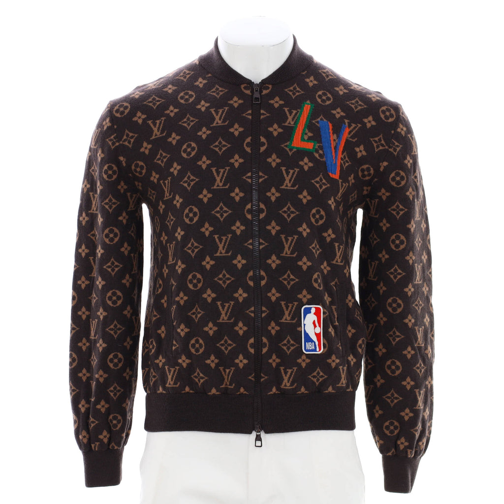 Stout Onweersbui Verzakking Louis Vuitton Men's LV x NBA Graphic Blouson Monogram Wool Brown 1907341