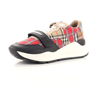 Burberry Ramsey Sneaker Vintage Check Canvas and Leather Black 1908731