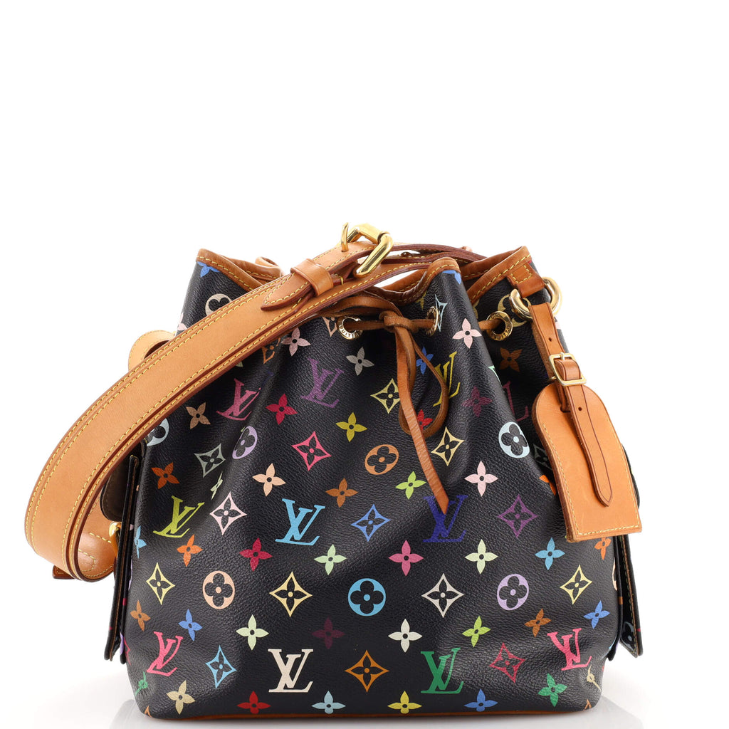 Louis Vuitton Black Multicolor Petit Noe at Jill's Consignment