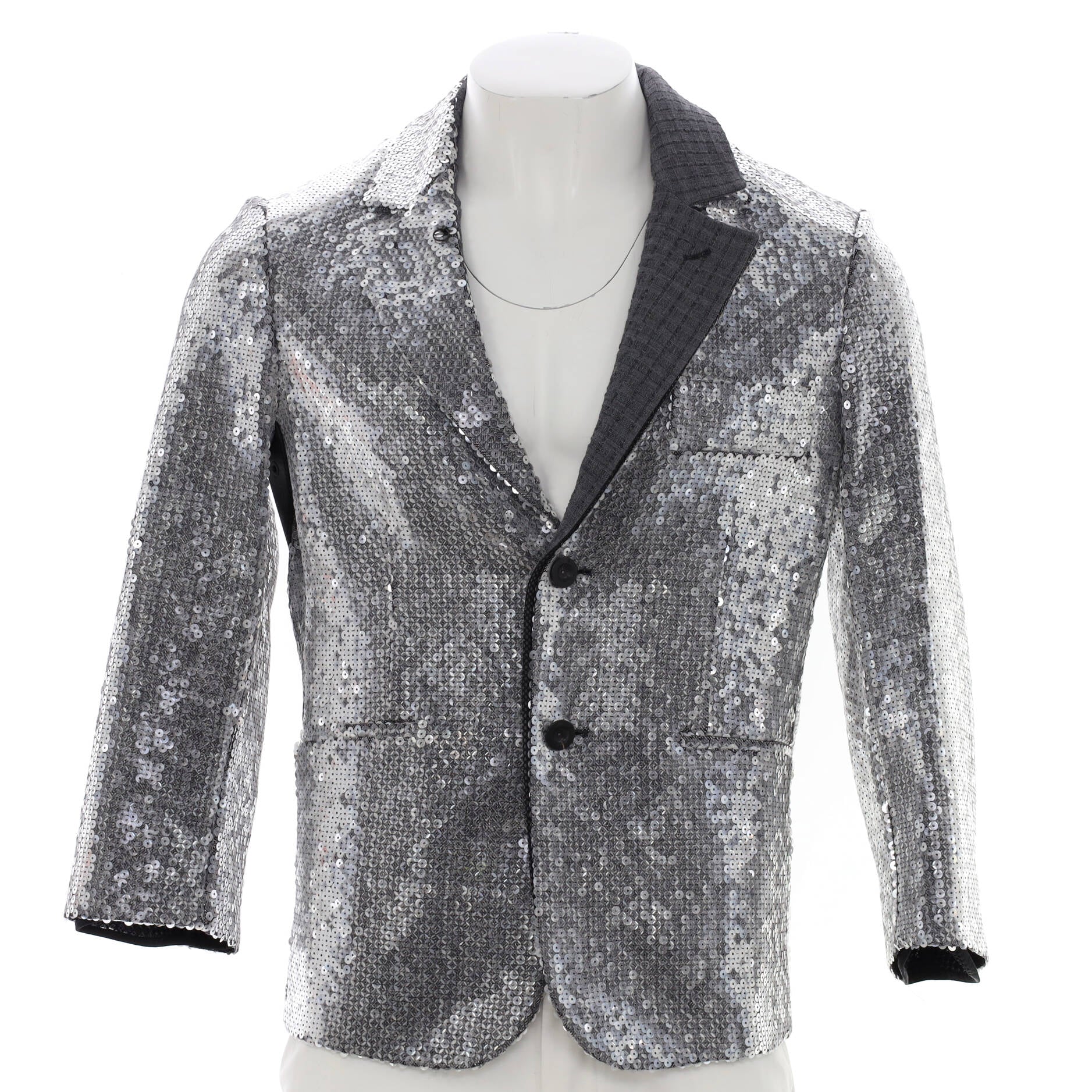 Louis Vuitton Men's Contrast Lapel Blazer Sequins with Polyester