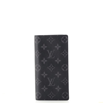 Louis Vuitton Brazza Wallet Monogram Eclipse Canvas Black 19237656