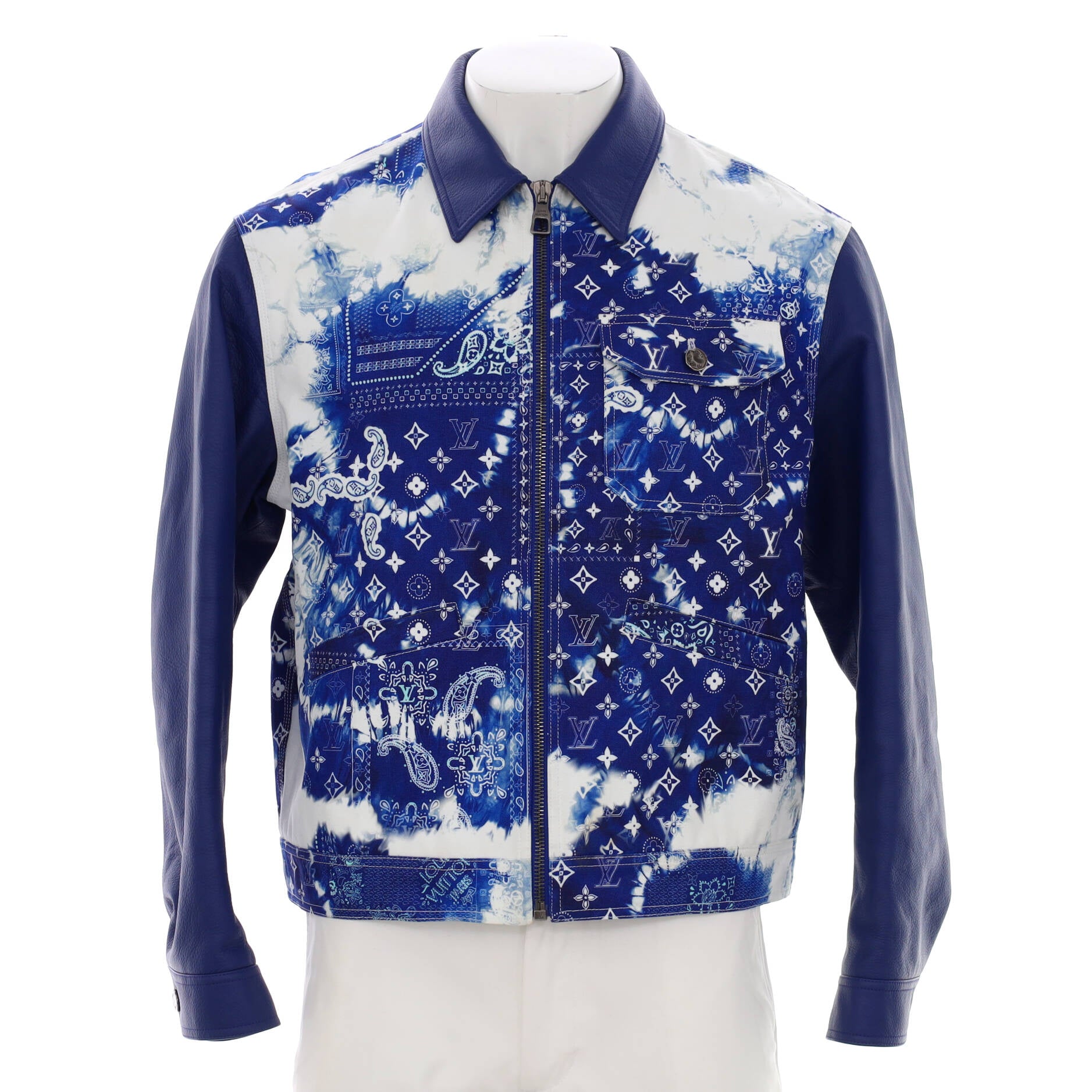 Louis Vuitton Men's Bandana Mix Blouson Monogram Denim and Leather