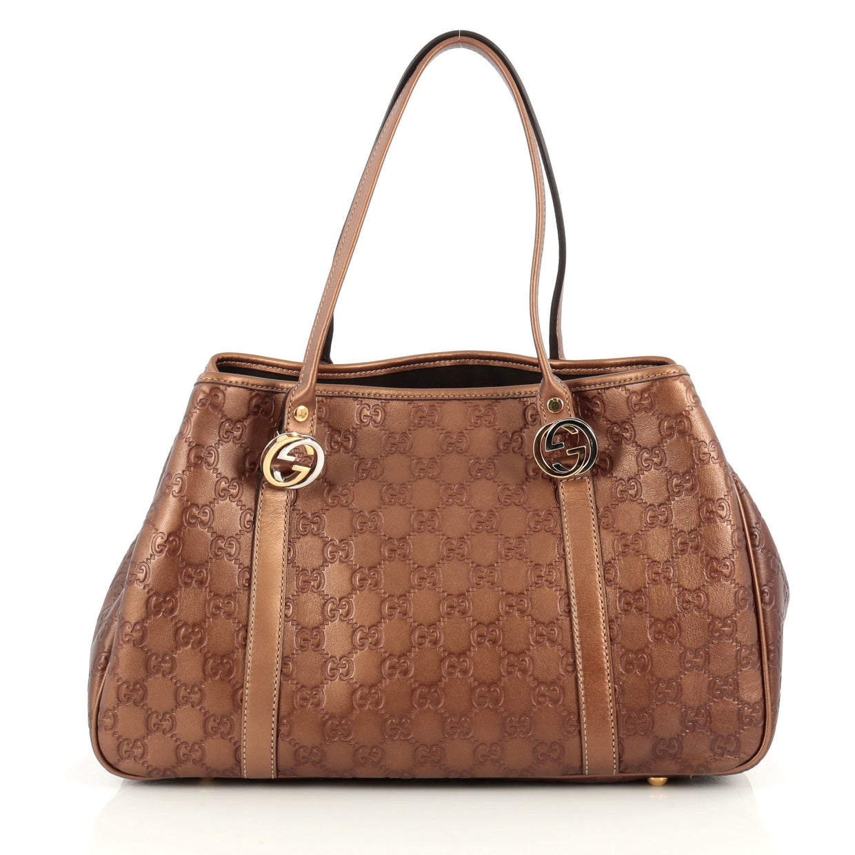 Buy Gucci Twins Tote Guccissima Leather Small Brown 1928208