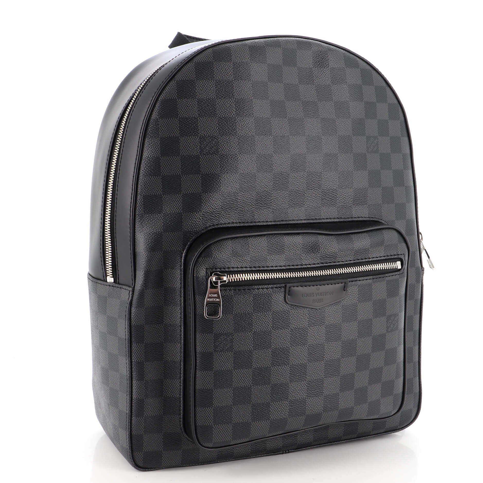 Louis Vuitton Josh Interlinked Logo Damier Graphite Backpack Black