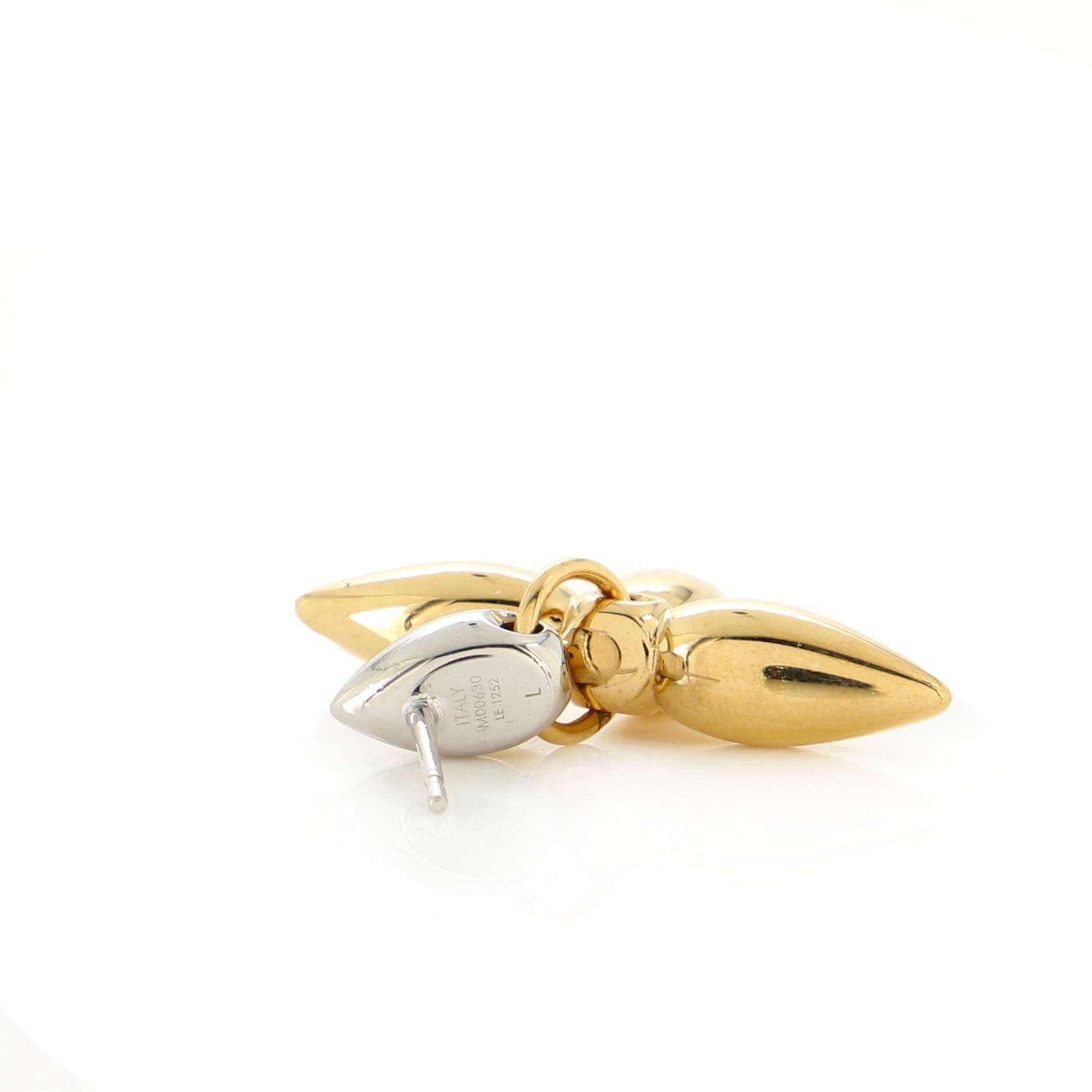 Louis Vuitton Louisette Stud Earrings, Gold