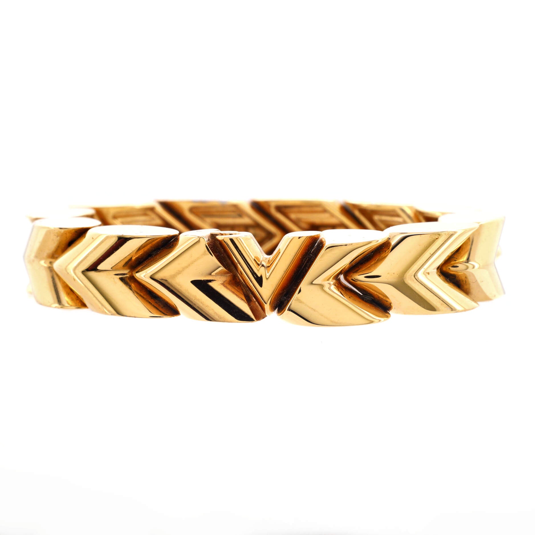 LOUIS VUITTON LV Volt Curb Chain Small Bracelet, Yellow Gold Gold. Size M