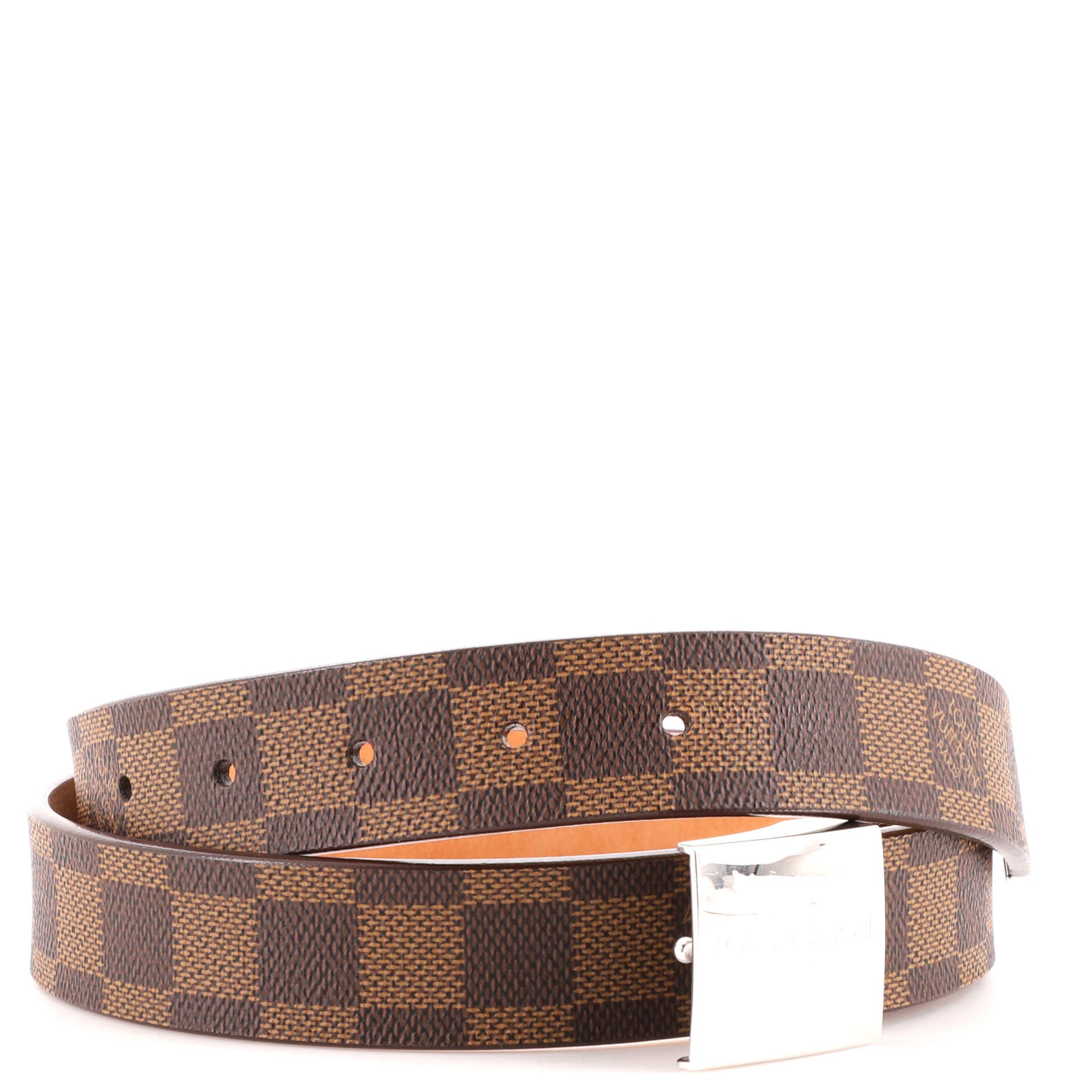 Louis Vuitton Ceinture Carre Leather Belt Damier - Brown