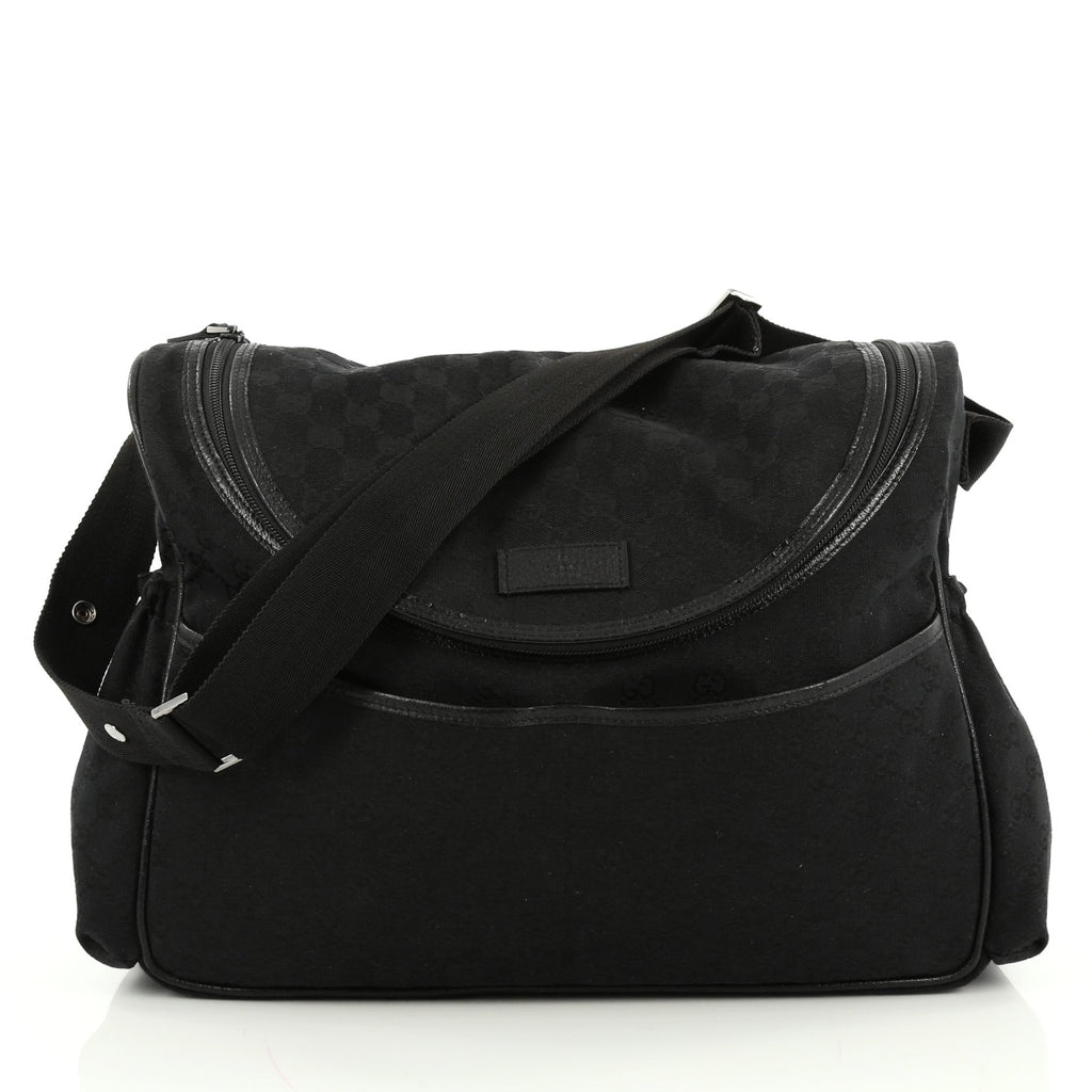 Buy Gucci Diaper Bag Crossbody GG Canvas Black 1941604 – Trendlee