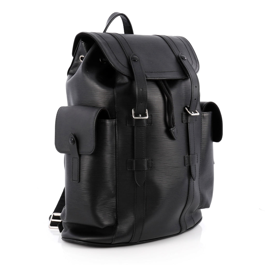 Buy Louis Vuitton Christopher Backpack Epi Leather PM Black 1947001 – Rebag