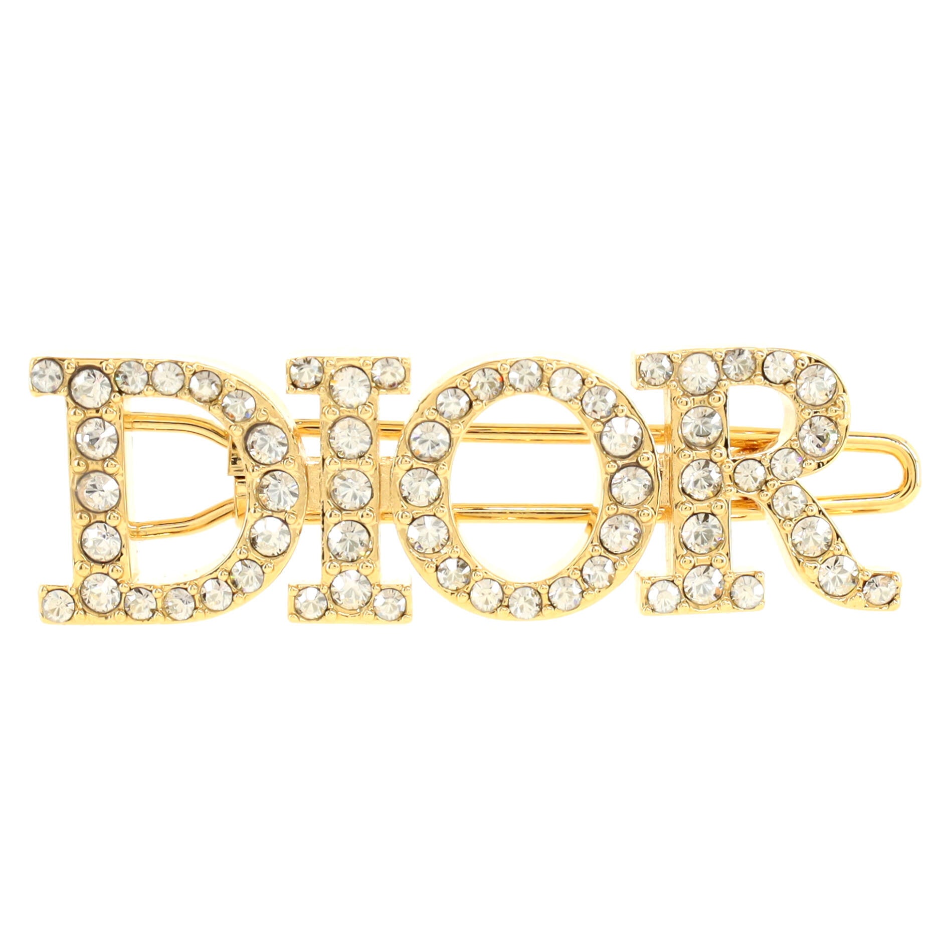 Dior Logo Crystals Hair Clip