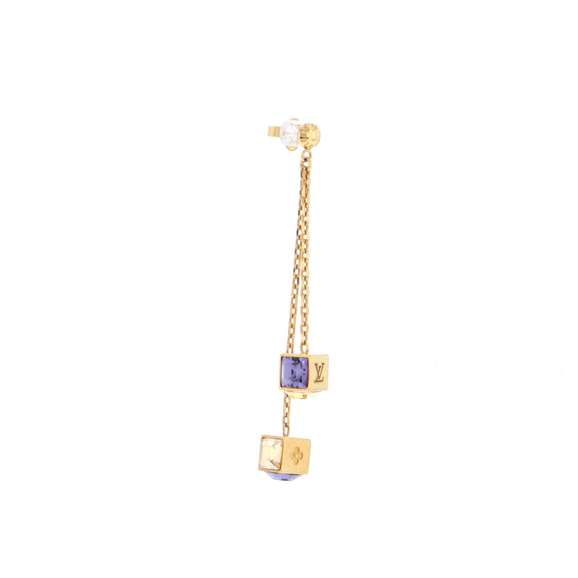Louis Vuitton 18k White Gold LV Volt One Stud Diamond Earring - Yoogi's  Closet