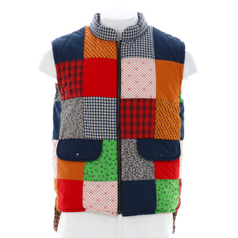 premier Buiten ontwikkeling Gucci Men's Multicolor Patchwork Zip Up Vest Cotton Blend Multicolor  19532837