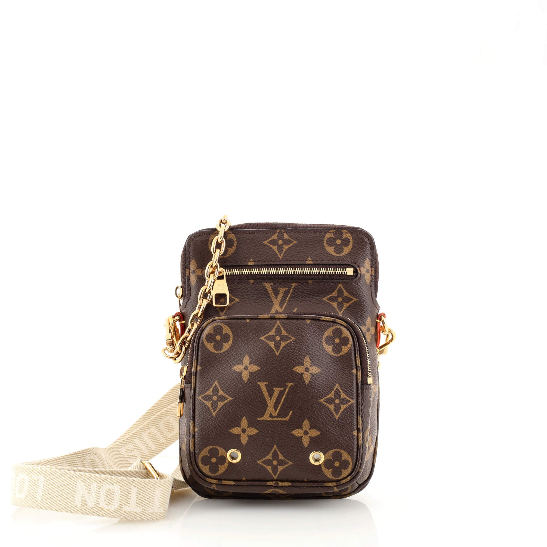 Pre-owned Louis Vuitton Coeur Game On Cloth Crossbody Bag In Brown