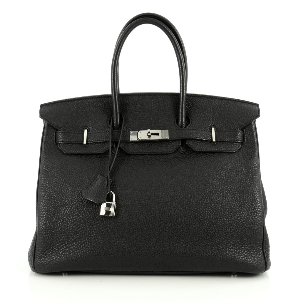 Buy Hermes Birkin Handbag Black Togo with Palladium Hardware 1972101 – Rebag