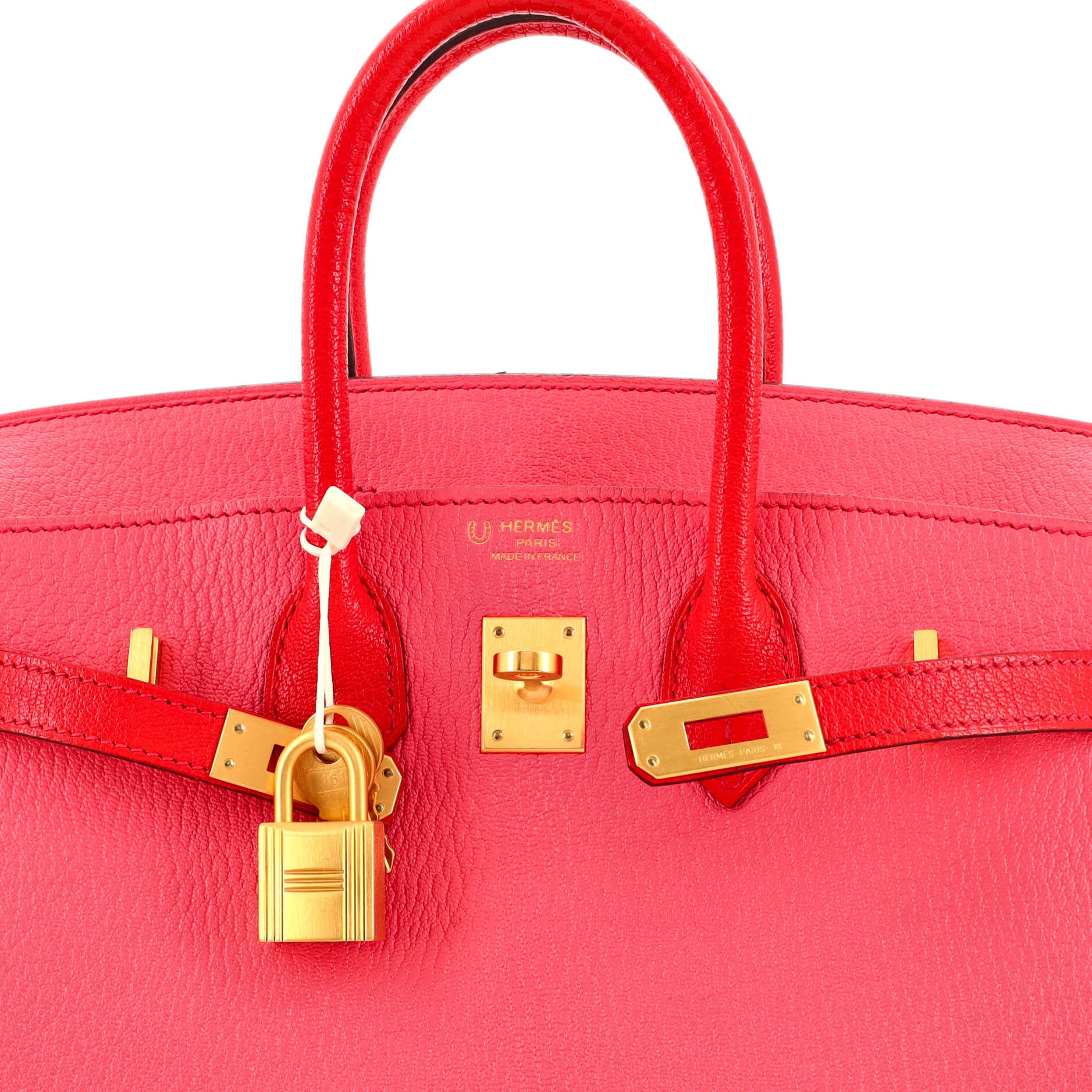 Hermes Kelly Handbag Bicolor Chevre Mysore with Brushed Gold