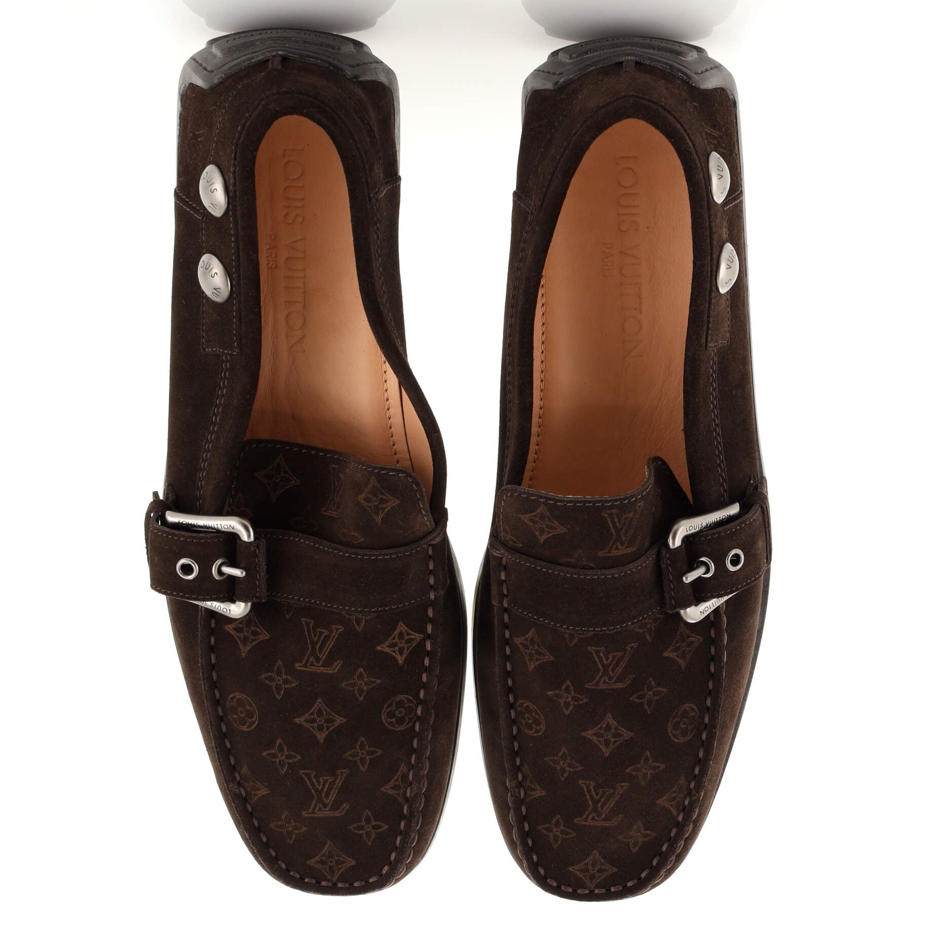 Louis Vuitton Men's LV Driver Moccasin Loafers Monogram Eclipse