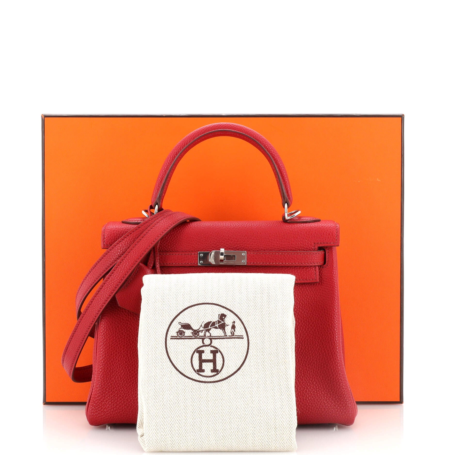 Hermes Kelly 32 in Rouge garance