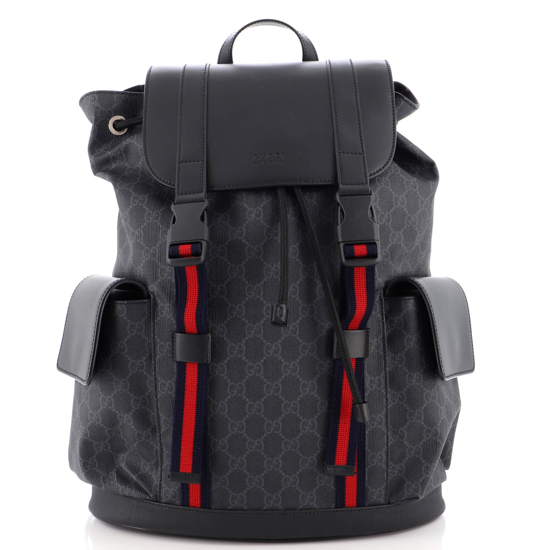 GUCCI GG Supreme Canvas Backpack Black 495563