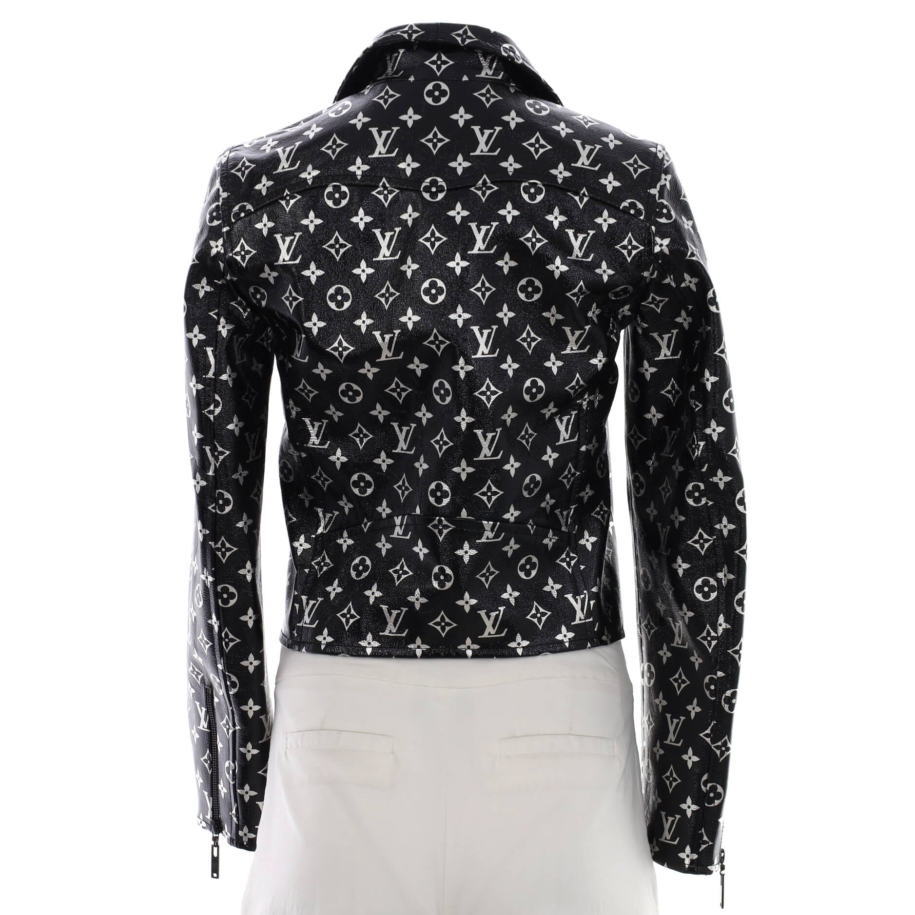 Louis Vuitton Monogram Printed Leather Biker Jacket 1A4Z18– TC