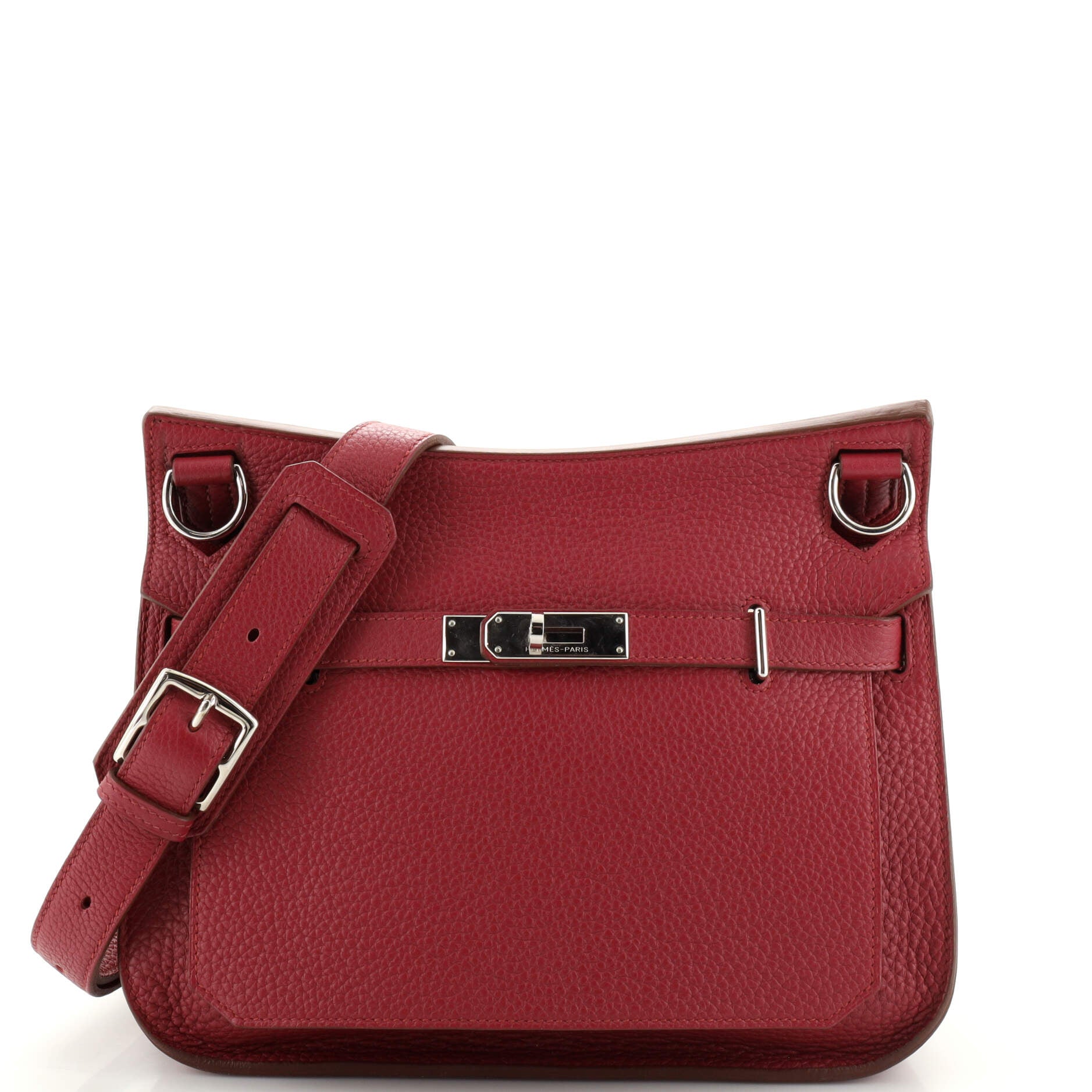 Hermes Rouge Grenat Togo Leather Jypsiere 28 Bag Hermes